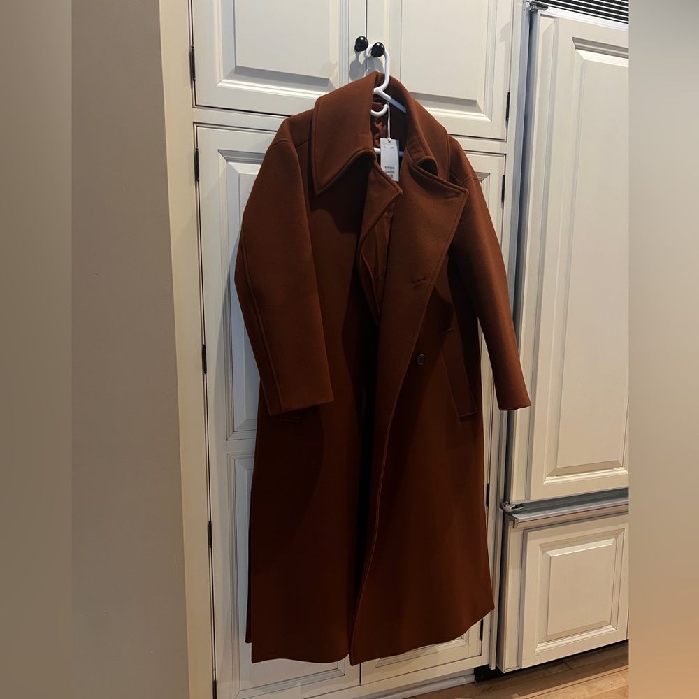 NWT COS Wool Rich Warm Brown Overcoat - Picture 5 of 5